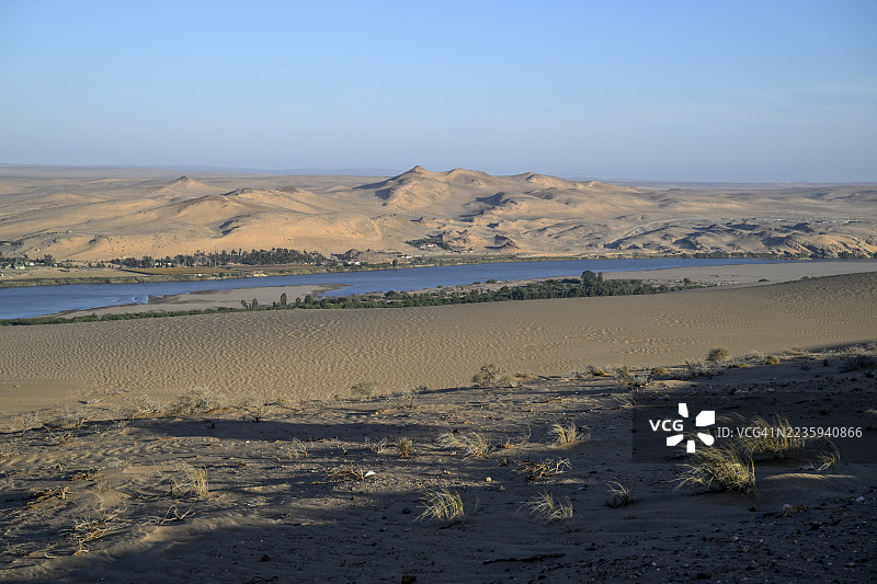 纳米比亚卡拉斯地区，奥兰治河附近的风景，靠近奥兰杰蒙德图片素材