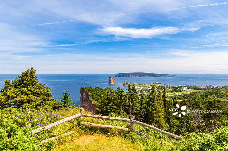 加拿大，魁北克，佩尔塞村的景观图片素材