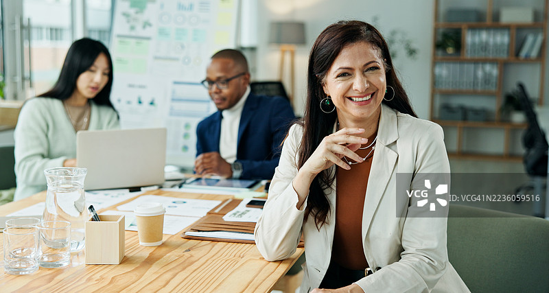专业团队在办公室进行协作讨论图片素材