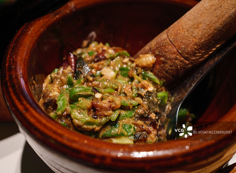 中式菜肴：皮蛋擂辣椒图片素材