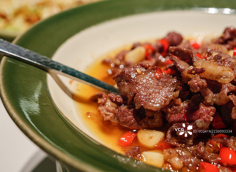 湘式牛肉炒菜图片素材