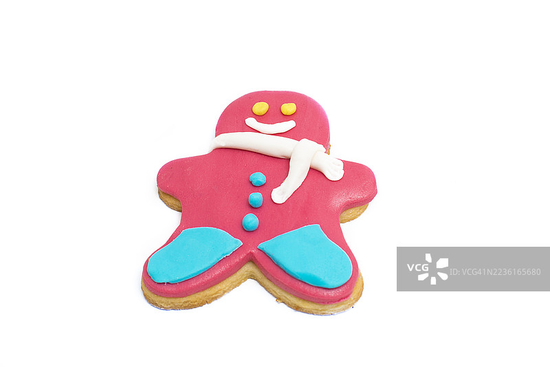 白色背景上的圣诞饼干图片素材