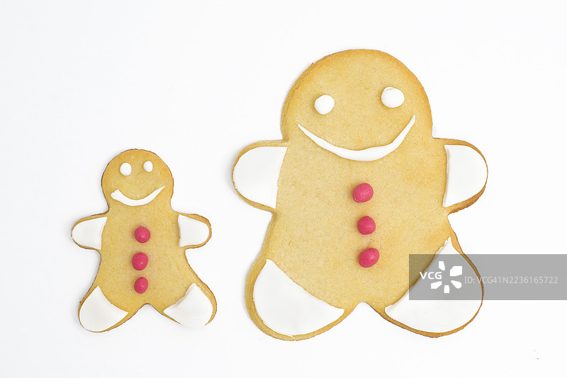 白色背景上的圣诞饼干图片素材