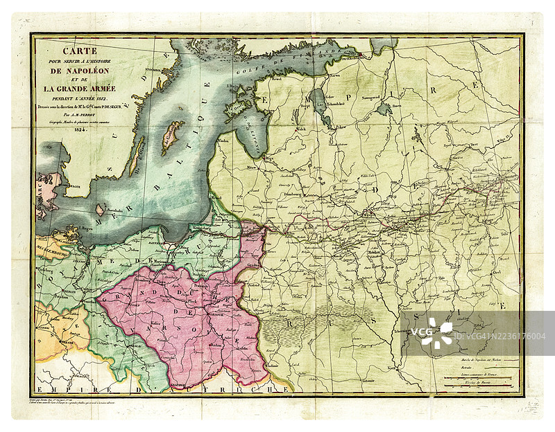 拿破仑大军远征地图图片素材