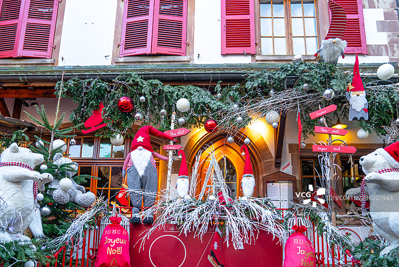 法国斯特拉斯堡老城区圣诞市场 - 库存照片图片素材
