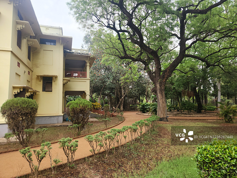 泰戈尔大学校园，布尔布尔，尚蒂尼克坦图片素材