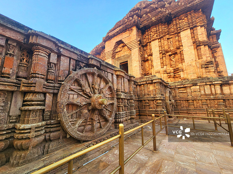 印度奥里萨邦的科纳克太阳神庙图片素材