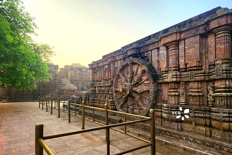 印度奥里萨邦的科纳克太阳神庙图片素材