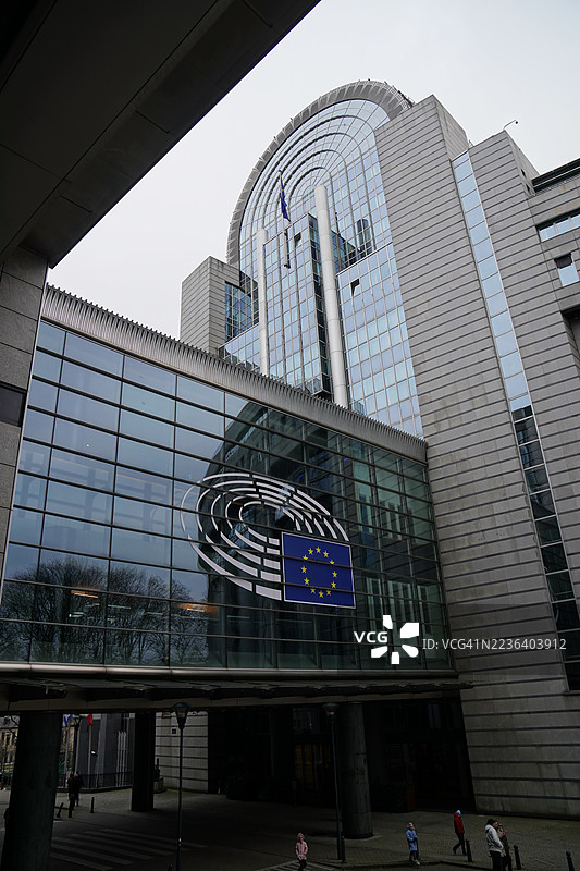 比利时布鲁塞尔欧洲议会建筑（Espace Leopold）外观图片素材