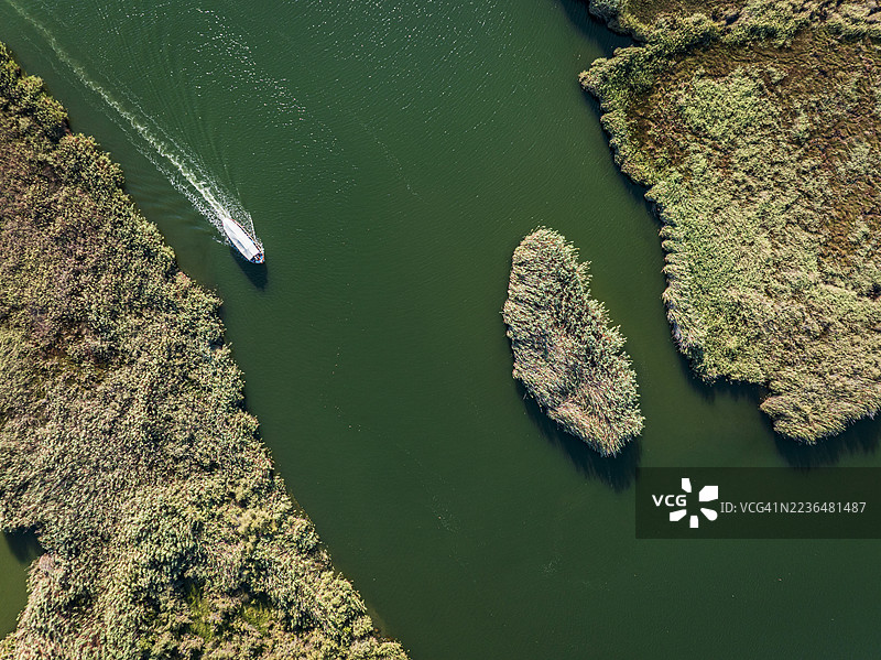 达利安三角洲的鸟瞰图图片素材