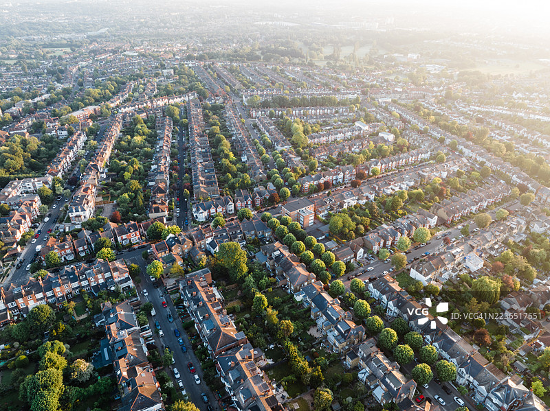 伦敦郊区日出图片素材