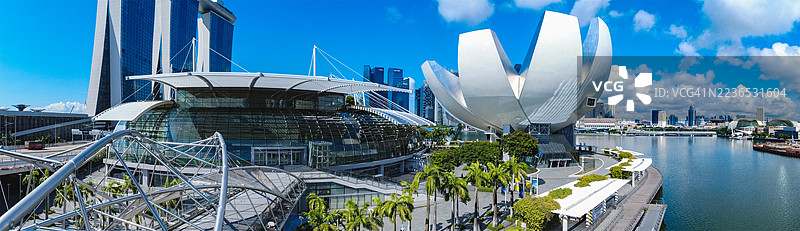 新加坡，滨海湾，艺术科学博物馆图片素材