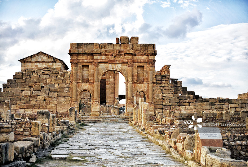 古代苏菲图拉遗址，今天的斯贝特拉，突尼斯图片素材