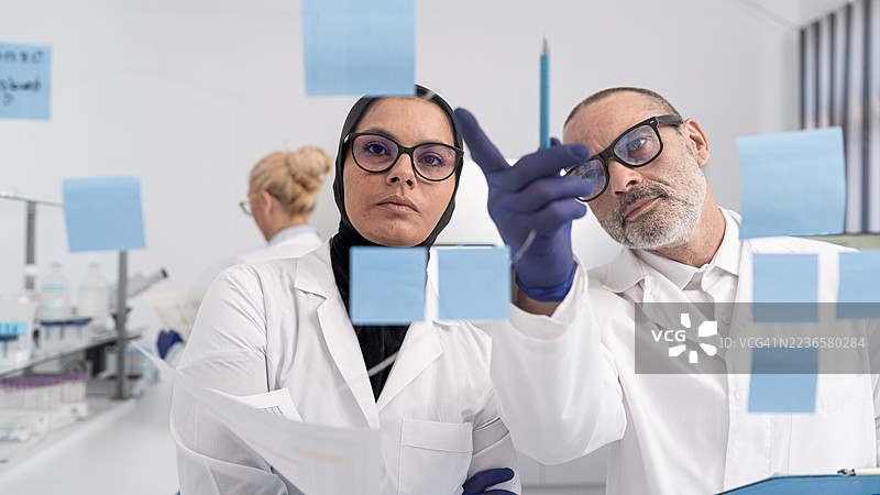 办公室内，医疗团队正在进行研究、提供帮助或推动医疗创新，共同协作以达成团队目标。图片素材