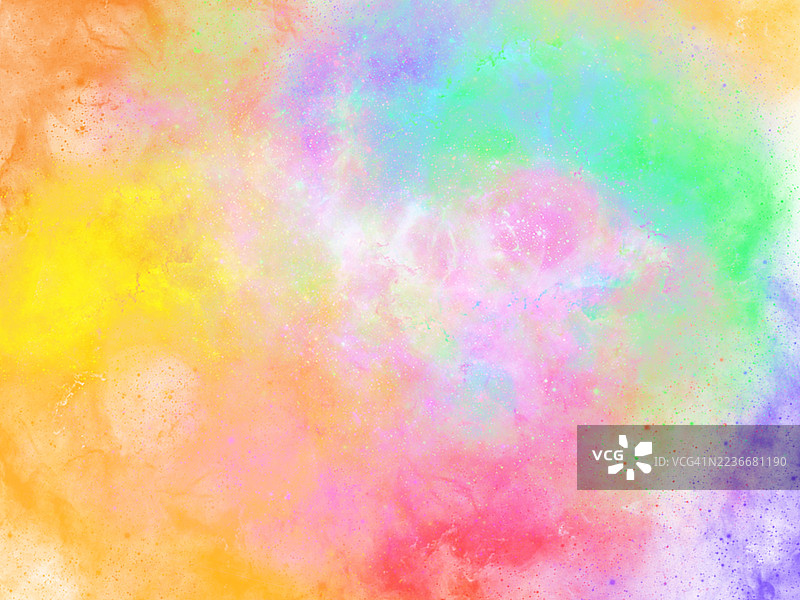 色彩斑斓的抽象背景，数字水彩。带有空白区域的网页横幅。图片素材