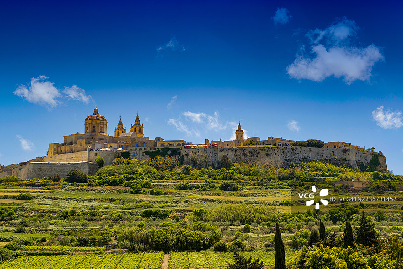 马耳他中世纪防御城市姆迪纳图片素材
