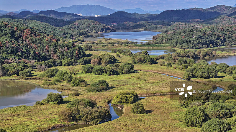 庆尚南道昌宁郡的月尾面自然沼泽图片素材