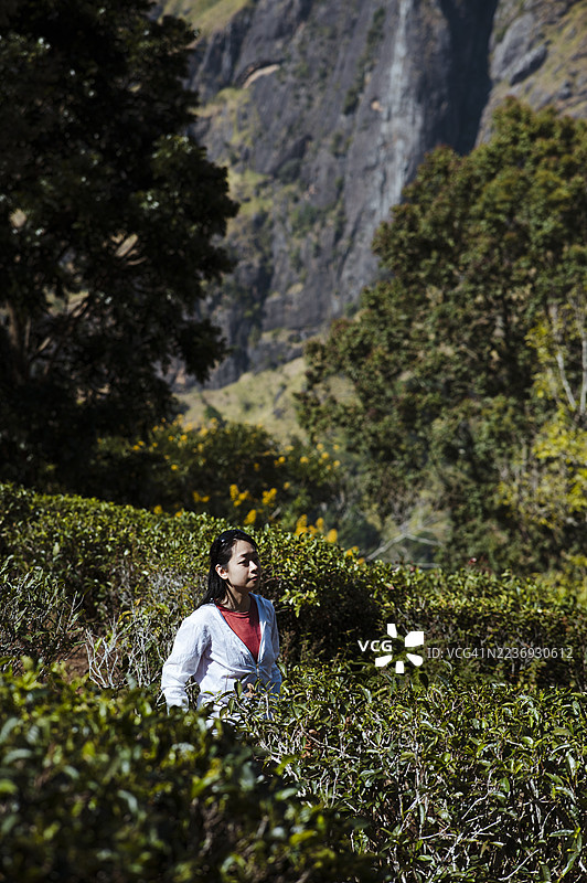 旅行者在自然风光中享受美妙时刻图片素材