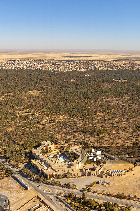 突尼斯，杜兹的鸟瞰图图片素材