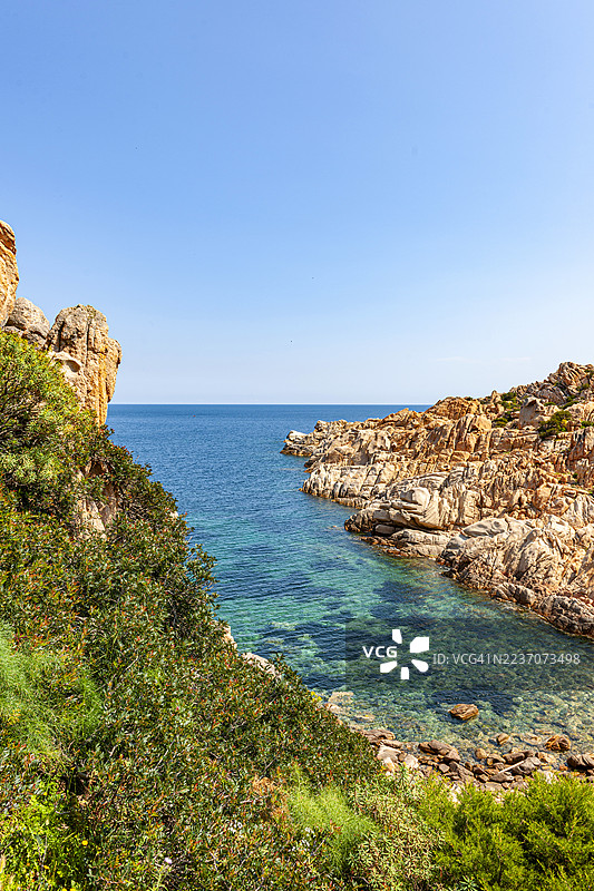 撒丁岛，卡普雷拉岛的科提奇奥湾图片素材