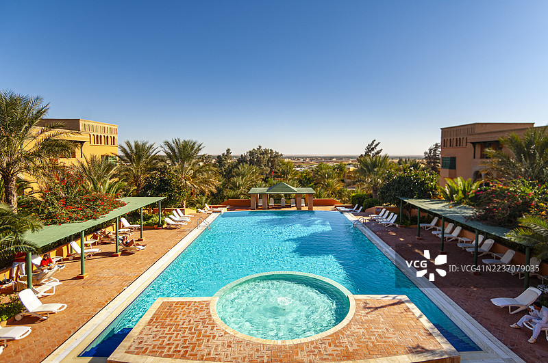 突尼斯，酒店游泳池图片素材