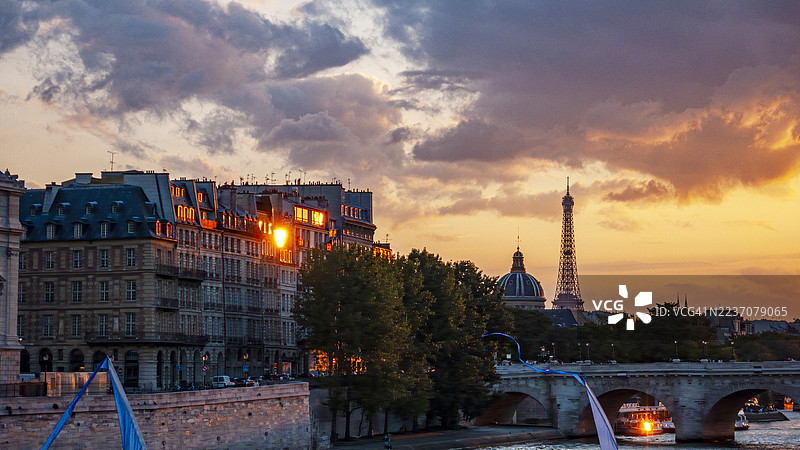 巴黎塞纳河景观图片素材