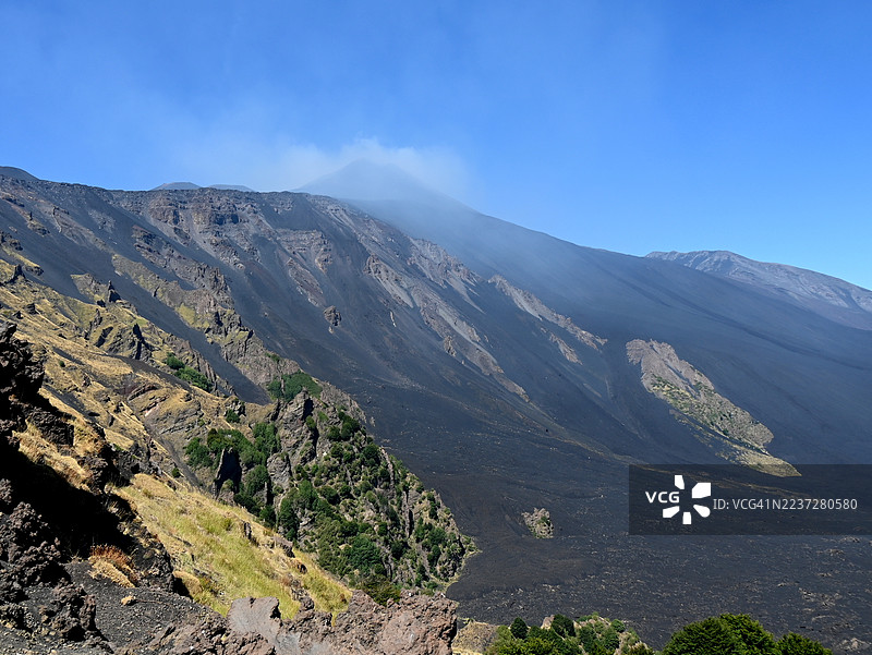 埃特纳山坡上的博韦谷图片素材