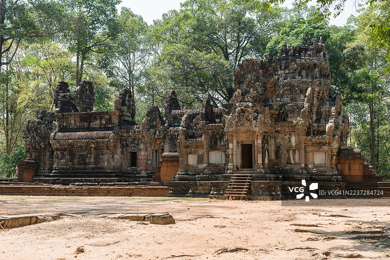 柬埔寨暹粒省暹粒吴哥窟古代石庙遗址图片素材