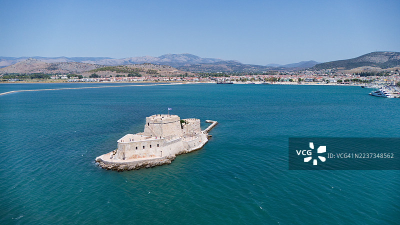 伯罗斯城堡，位于纳夫普利奥湾图片素材