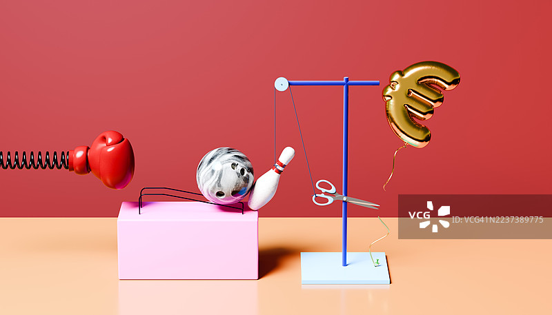 价值链反应——欧洲市场波动图片素材