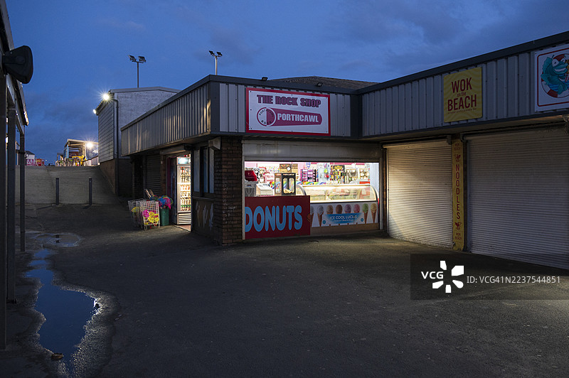 科尼海滩波特尔卡韦尔游乐场快餐店图片素材