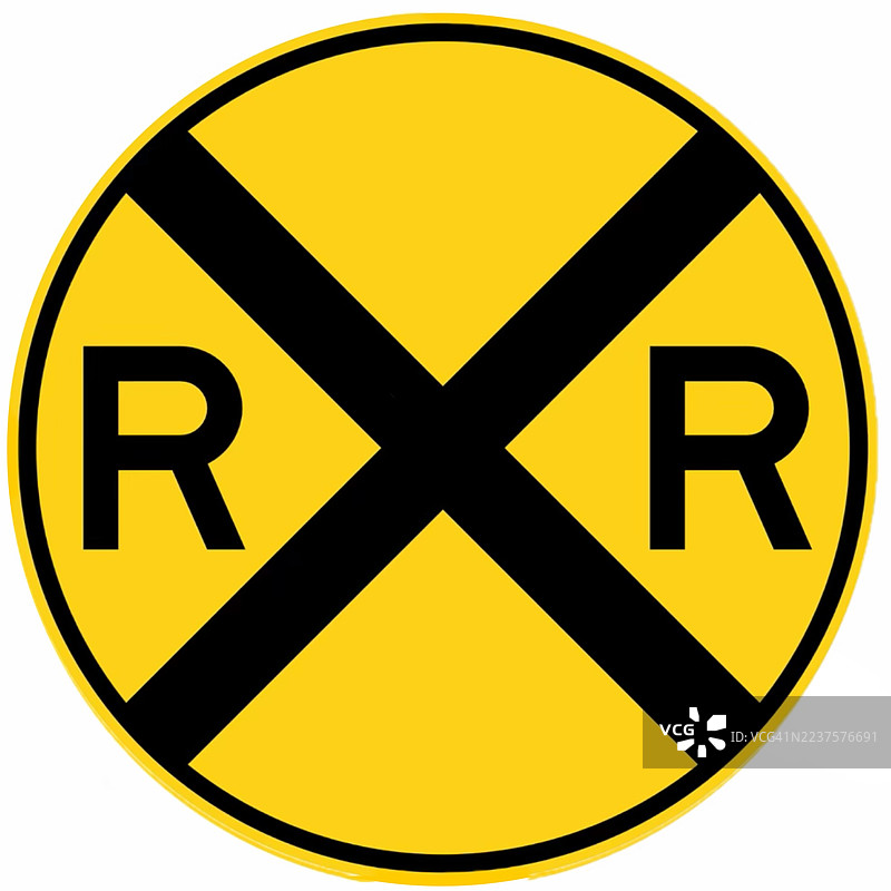 接近铁路的警告标志图片素材