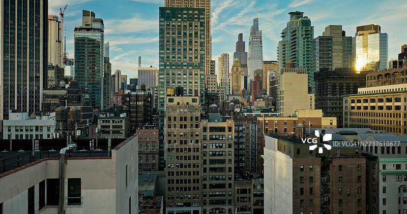 曼哈顿中城建筑 - 航拍图片素材
