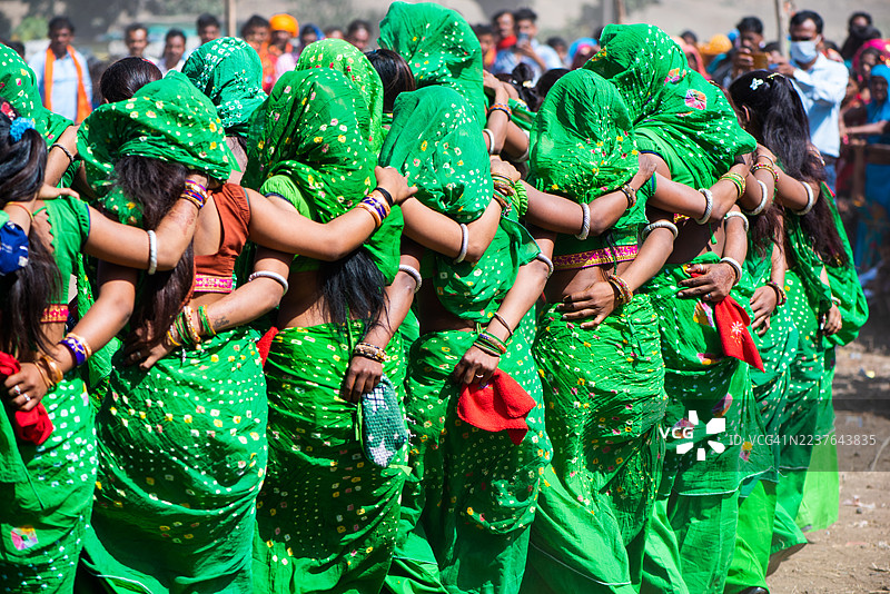 印度中央邦巴戈里亚部落节图片素材