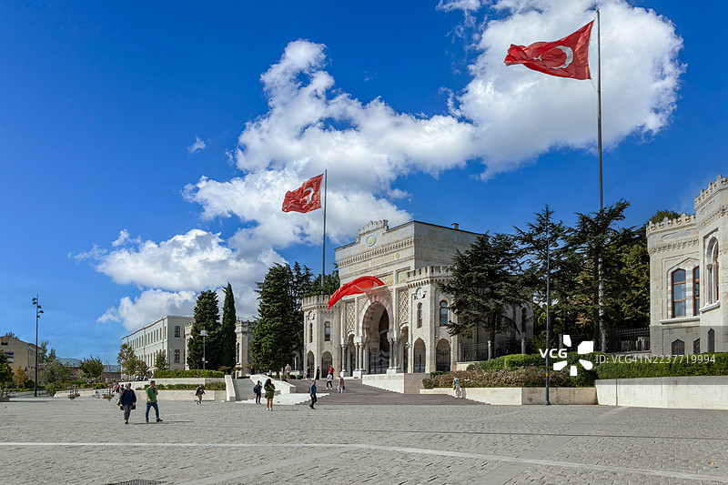 伊斯坦布尔大学雄伟的大门图片素材
