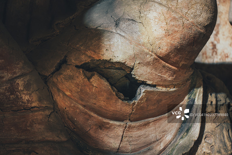 中国山西大同云冈石窟古代石雕细节图片素材