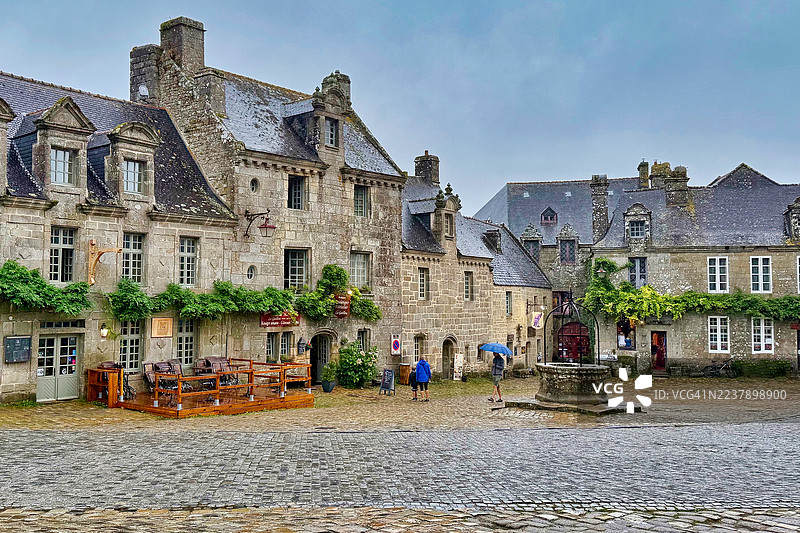 法国洛克龙马尔中世纪城镇中心图片素材