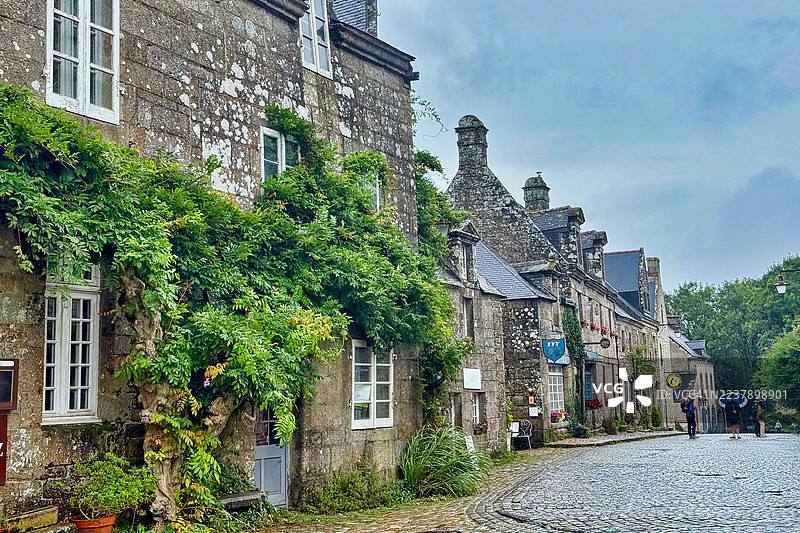 法国洛克龙马尔中世纪城镇中心图片素材