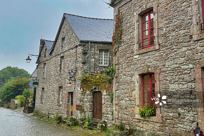 法国洛克龙村的中世纪城镇中心图片素材