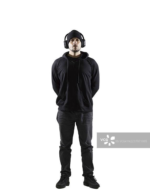 戴着耳机的男人图片素材