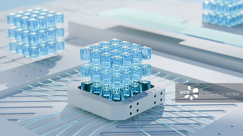 抽象量子计算图片素材