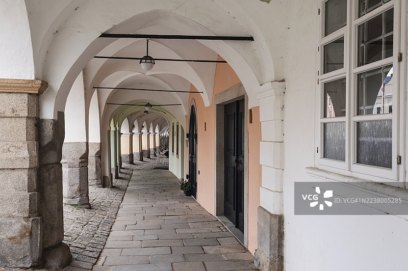 捷克共和国特尔奇镇广场的街机图片素材