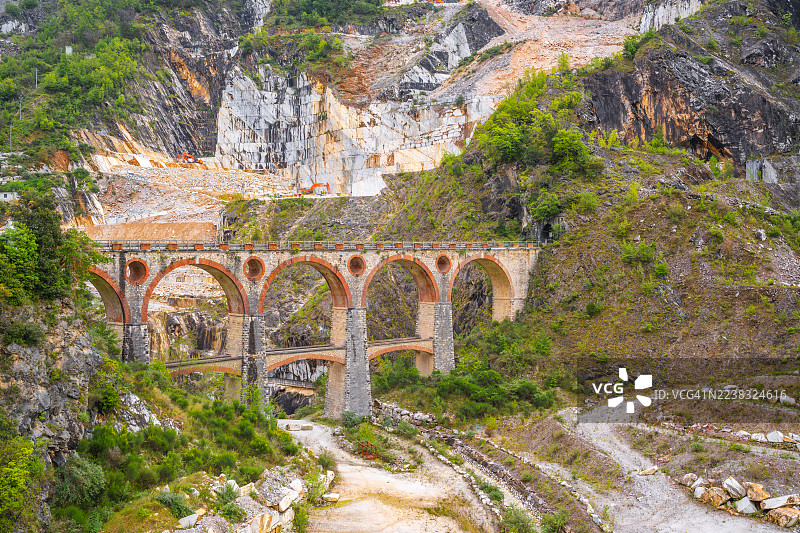 卡拉拉大理石采石场，托斯卡纳，意大利图片素材