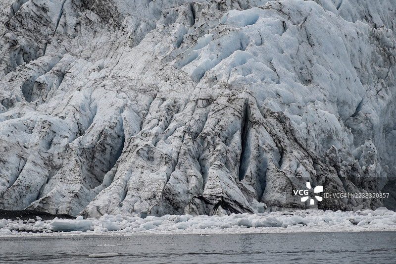 美国阿拉斯加州基奈峡湾国家公园霍尔盖特冰川图片素材