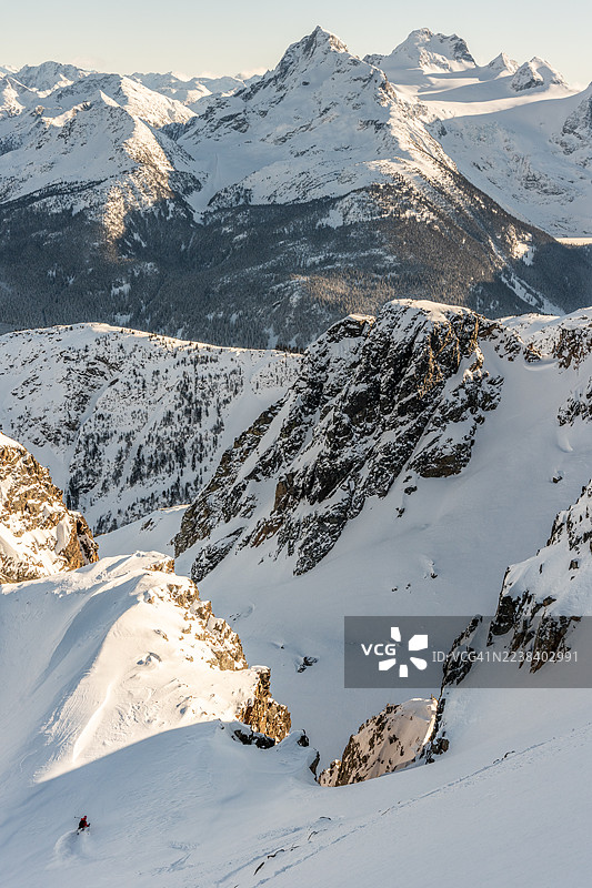 卡尤什山陡坡滑雪图片素材