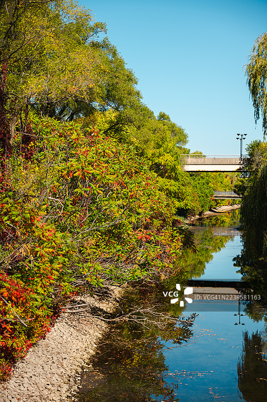 让·德拉波公园秋季的蒙特利尔图片素材