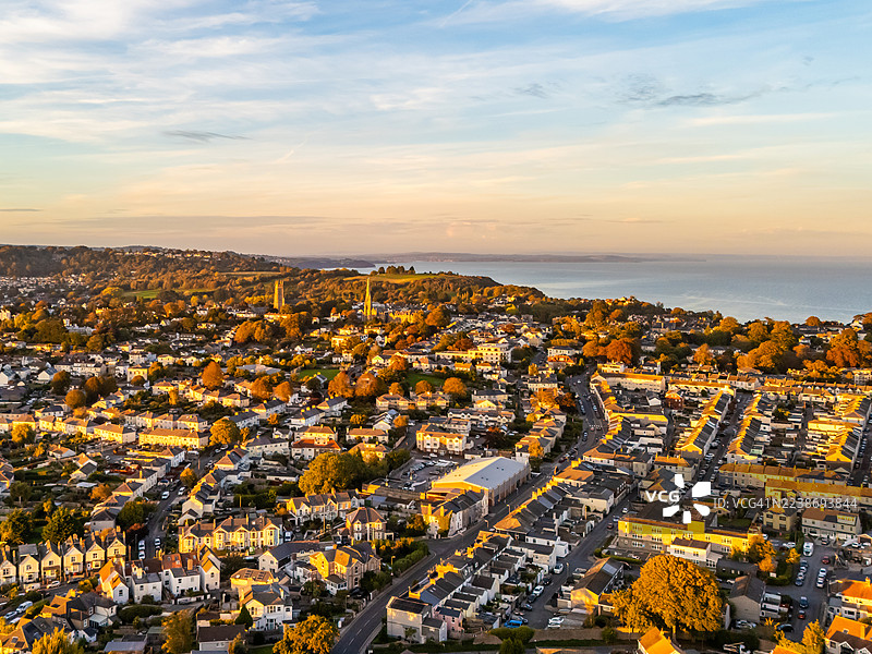 英国德文郡托quay圣玛丽教堂区域图片素材