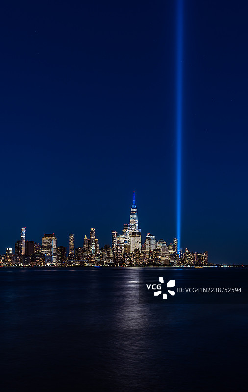 9/11纪念光柱图片素材