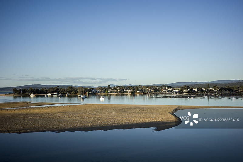 天堂全景。澳大利亚美丽的海滩全景。图片素材