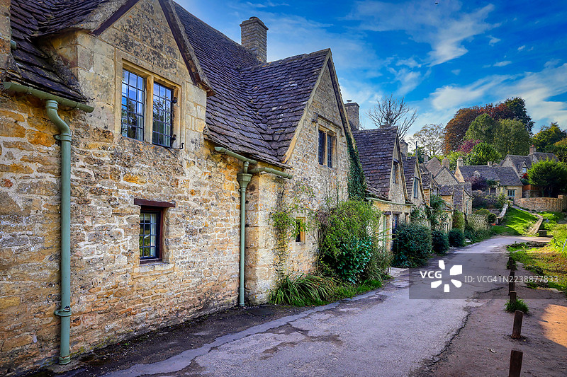 阿灵顿路，一排石头排屋图片素材